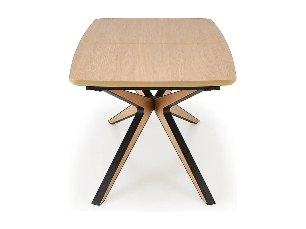 Esstisch James (90x160-220)/Ausziehbar/Braun&Schwarz