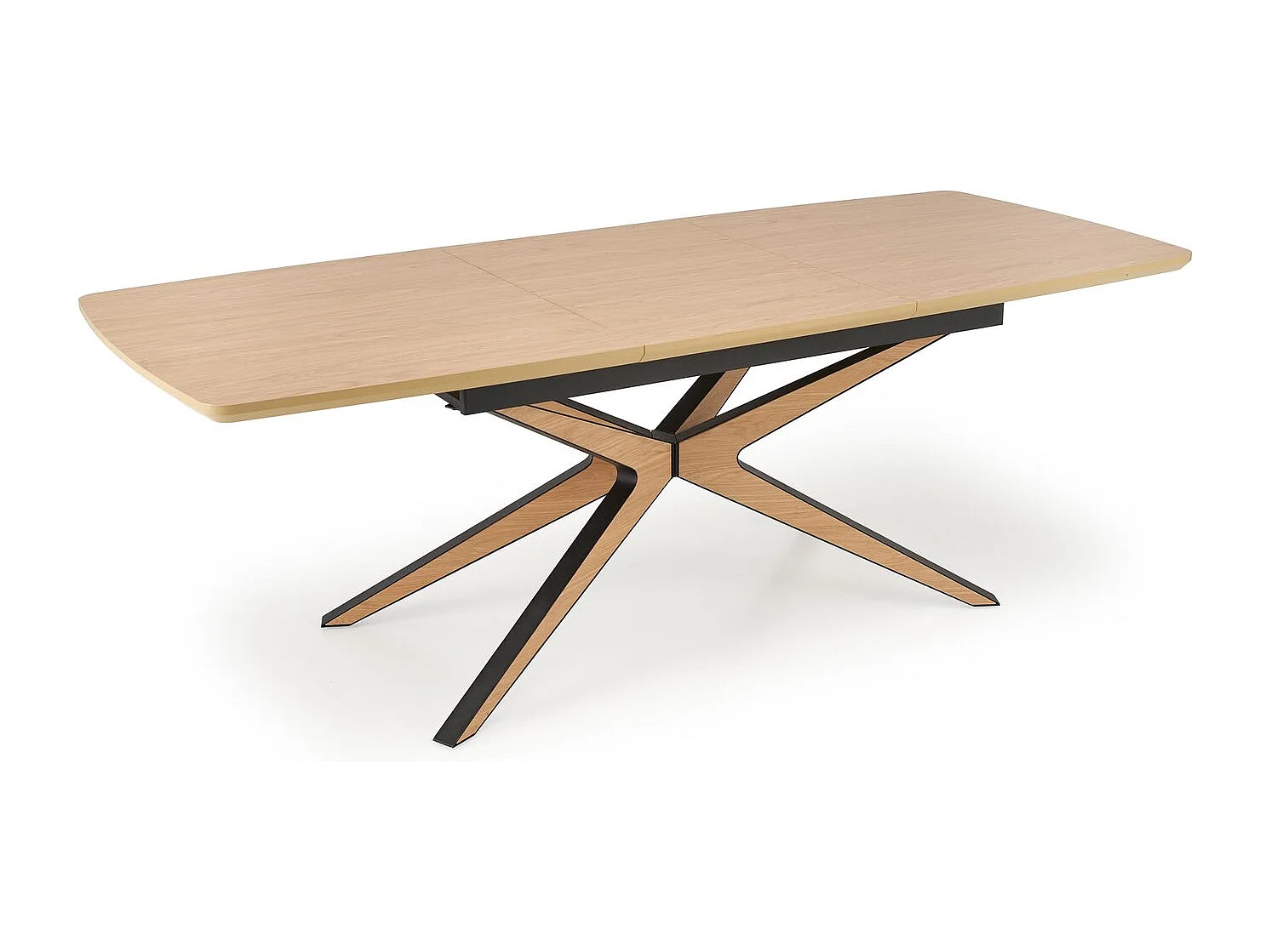Table à manger James (90x160-220)/Extensible/Marron et noir