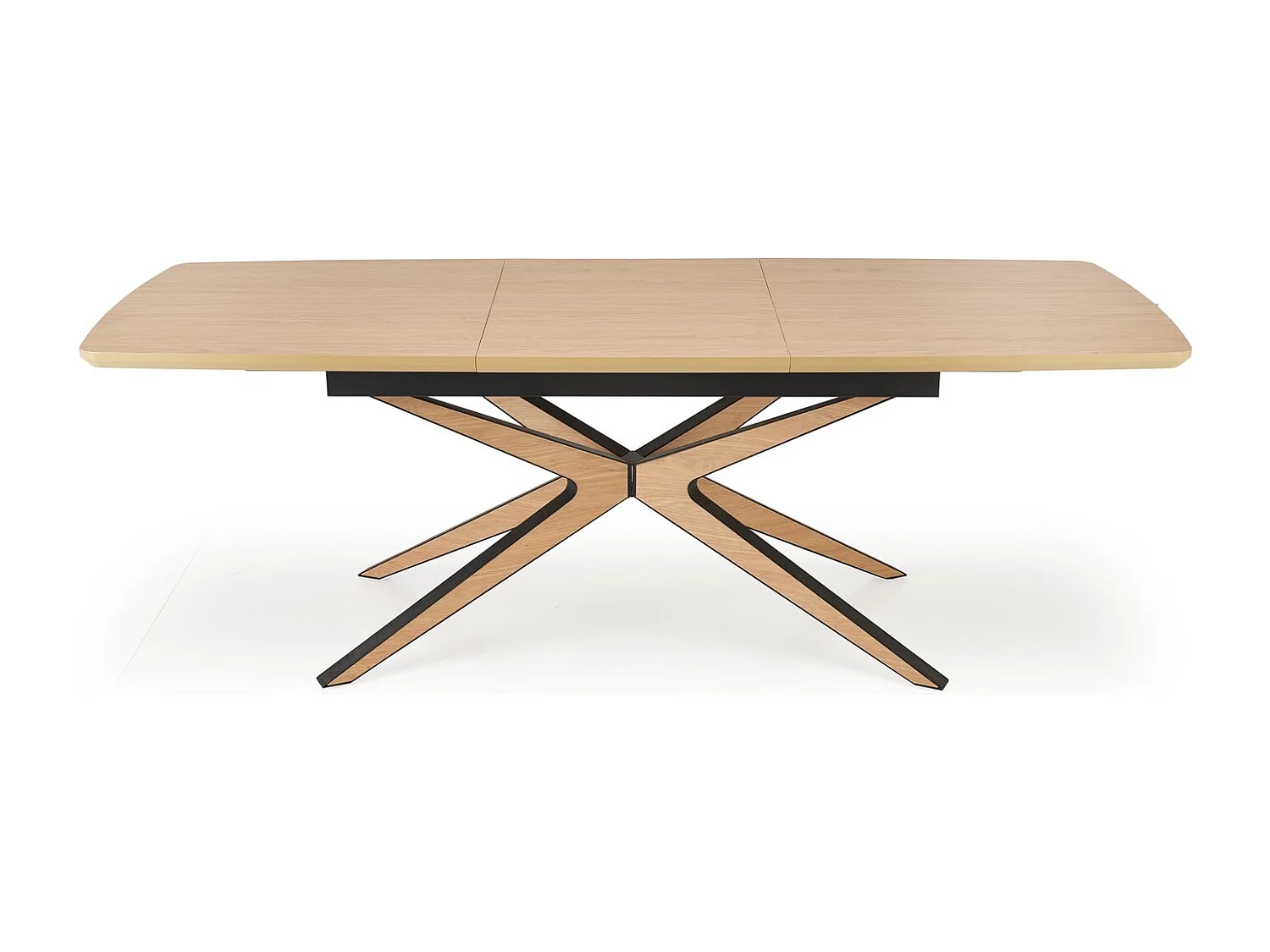 Table à manger James (90x160-220)/Extensible/Marron et noir