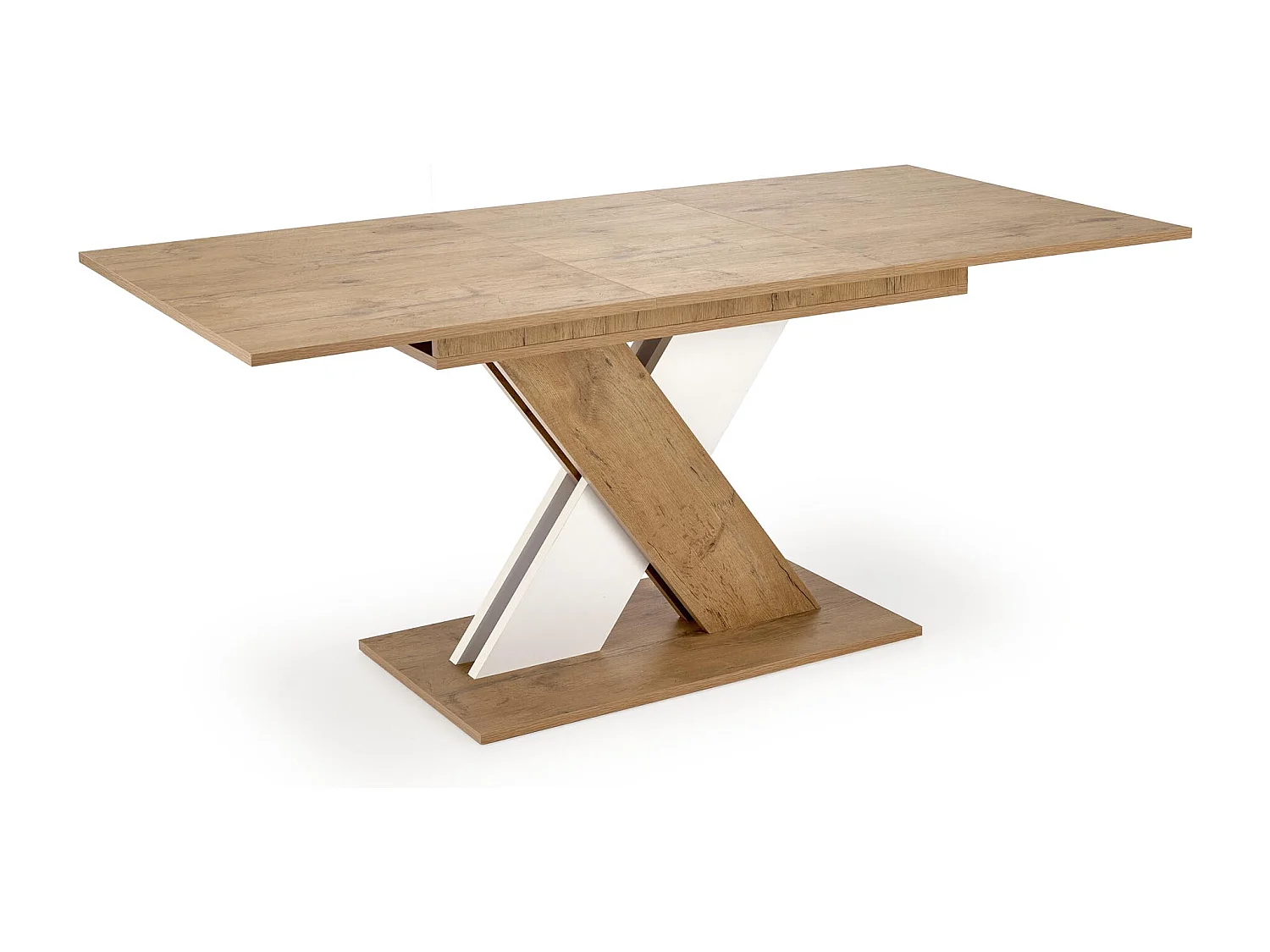 Esstisch XARELTO (85x135-175)/Ausziehbar/Braun&Weiss