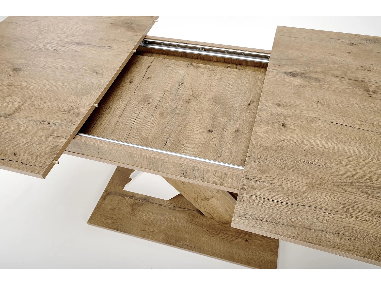 Esstisch XARELTO (85x135-175)/Ausziehbar/Braun&Weiss