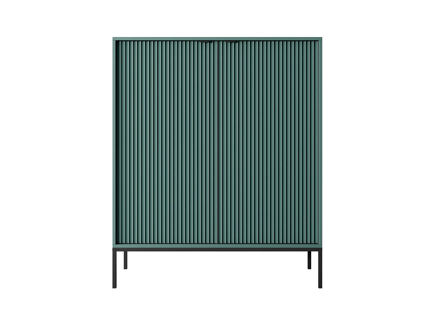 Highboard 2-türig - Grün mit schwarzem Gestell - 104 cm -VELLORE