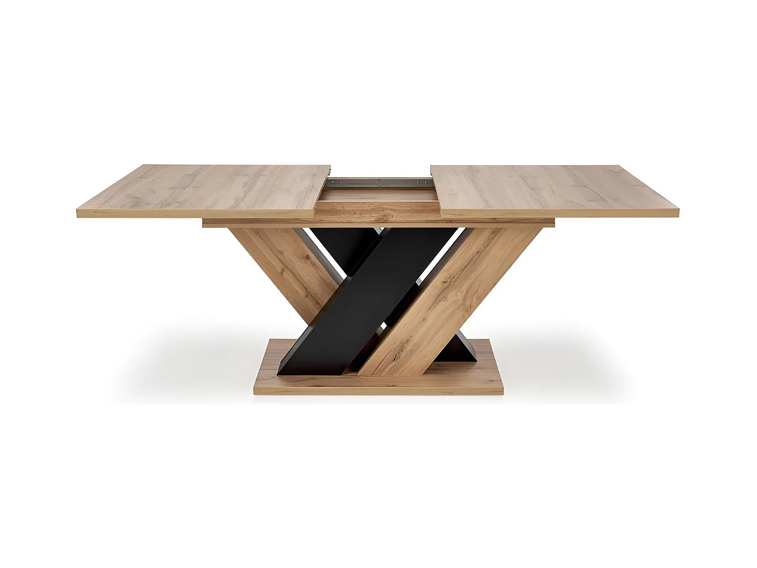 Esstisch Brandon (90x160-200)/Ausziehbar/Schwarz&Braun