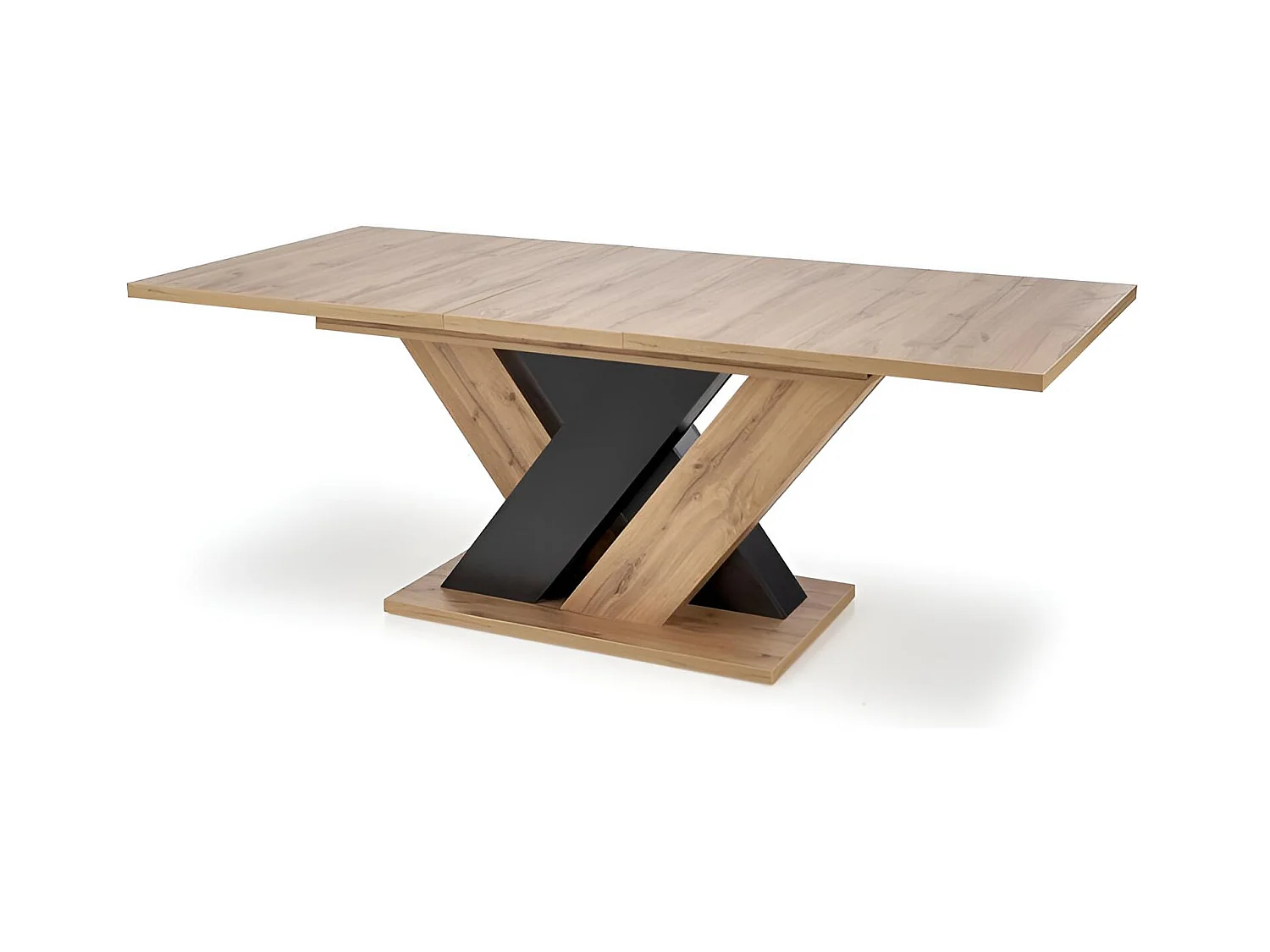 Esstisch Brandon (90x160-200)/Ausziehbar/Schwarz&Braun