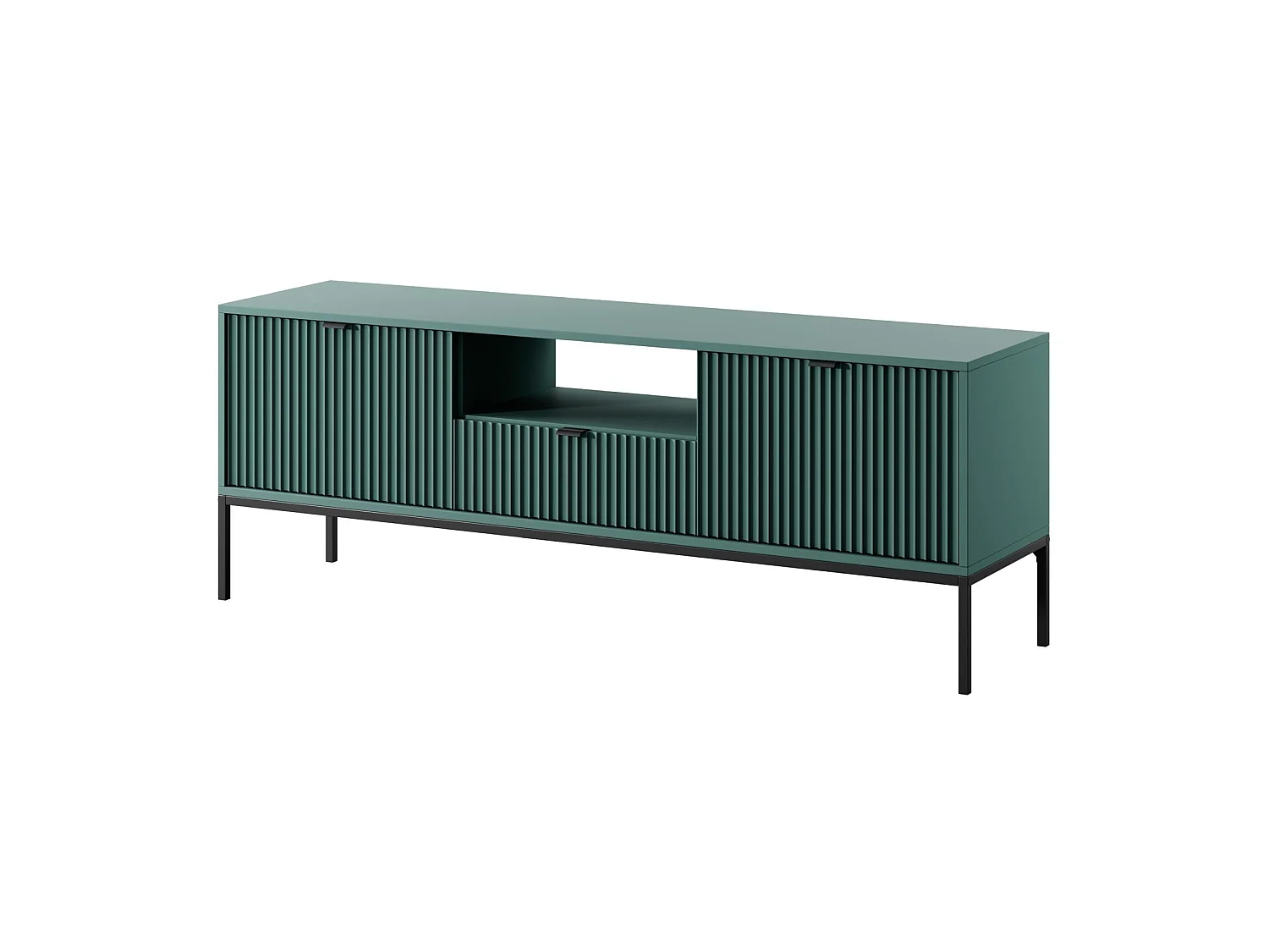 Meuble TV avec tiroir – 154 cm – vert – VELLORE