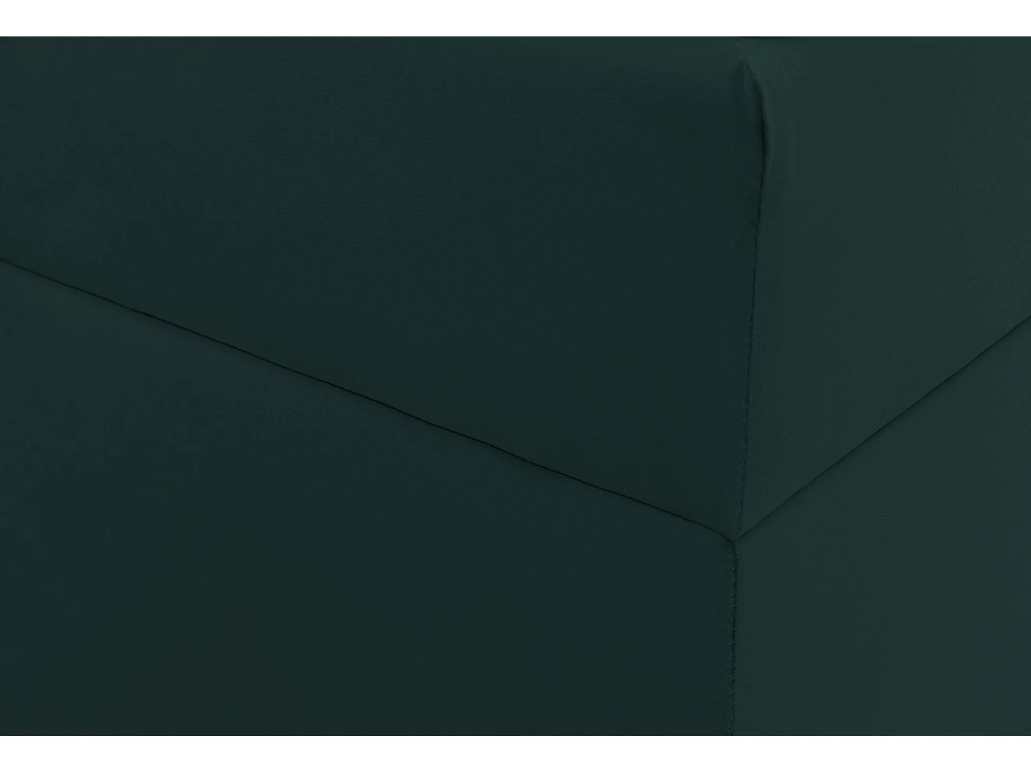 Lit boxspring 160×200 – avec matelas et surmatelas – velours – vert bouteille – DAISSY