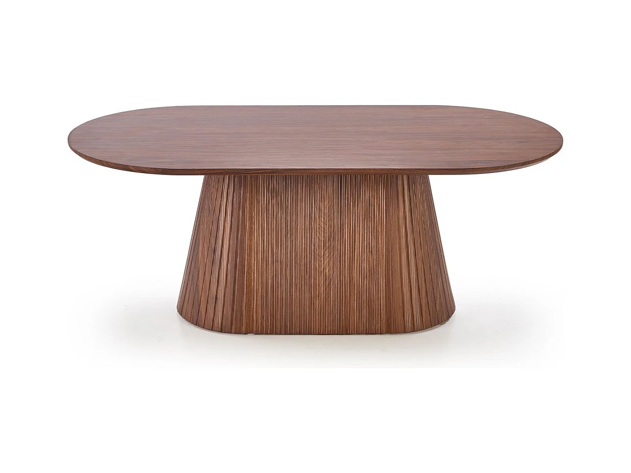 Couchtisch Gisela/MDF-Furnier/Oval/Braun