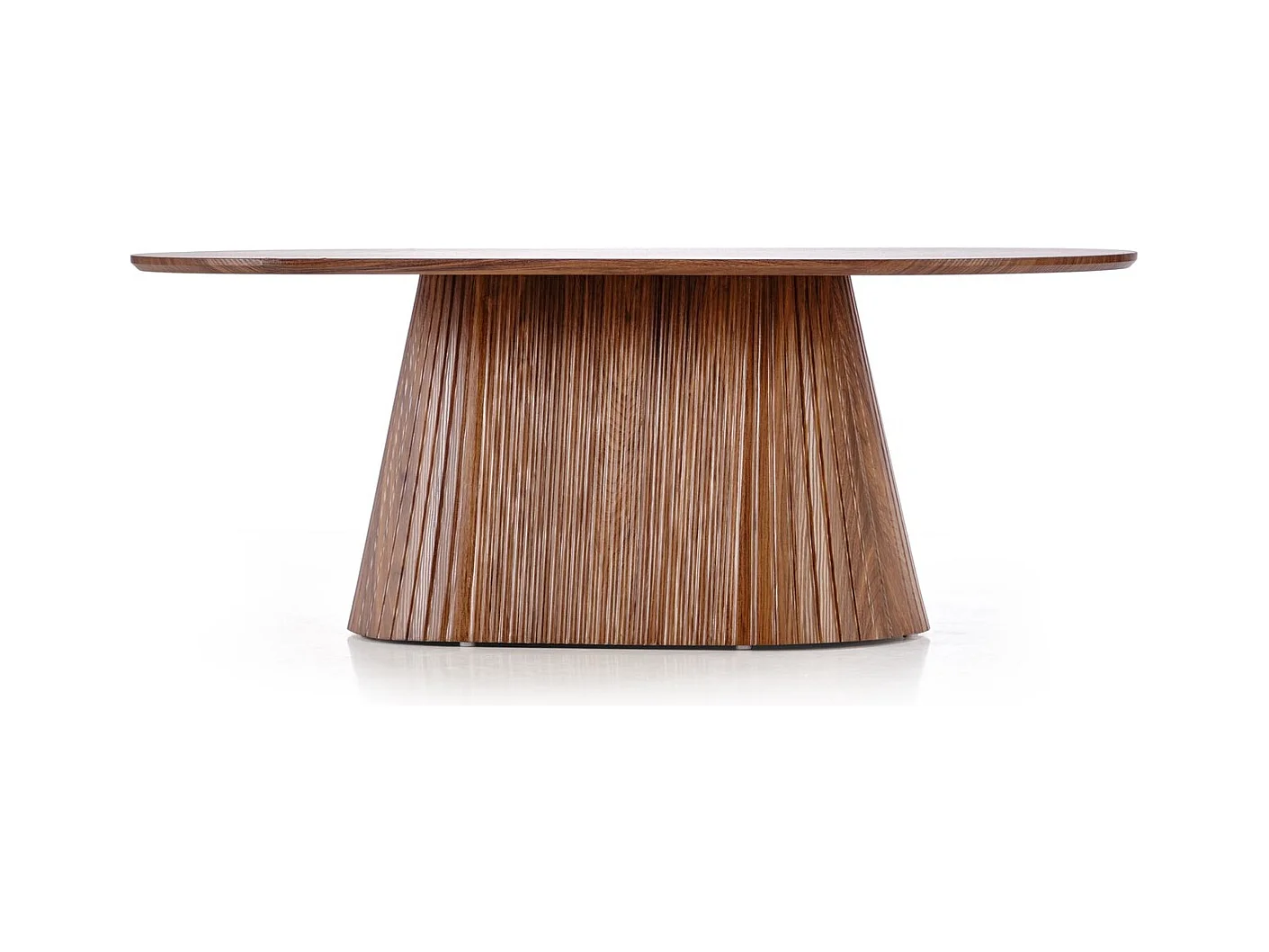 Couchtisch Gisela/MDF-Furnier/Oval/Braun