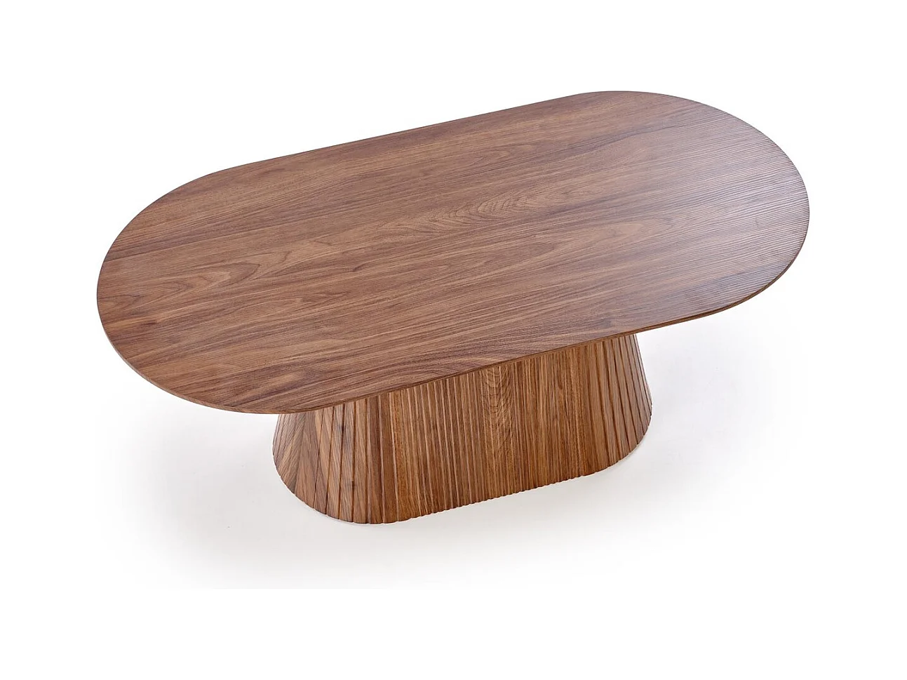 Couchtisch Gisela/MDF-Furnier/Oval/Braun