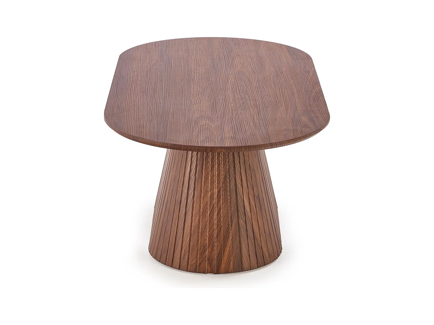 Couchtisch Gisela/MDF-Furnier/Oval/Braun