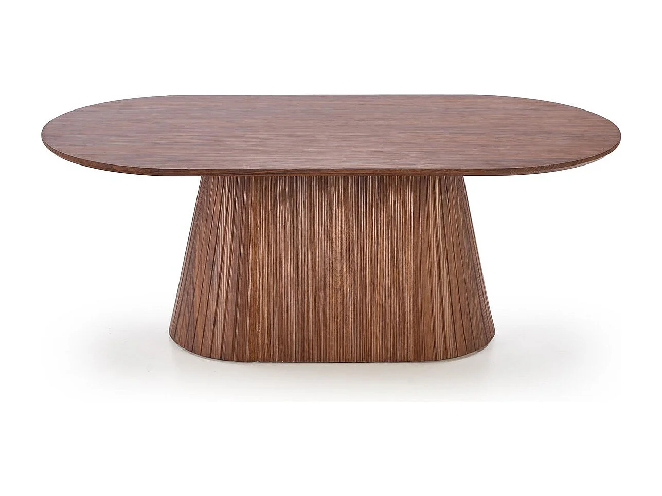 Couchtisch Gisela/MDF-Furnier/Oval/Braun