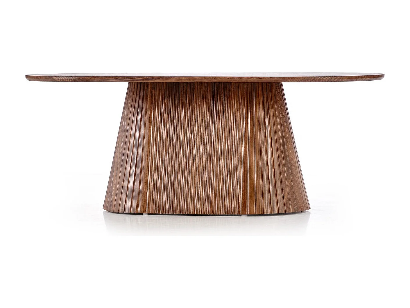 Couchtisch Gisela/MDF-Furnier/Oval/Braun