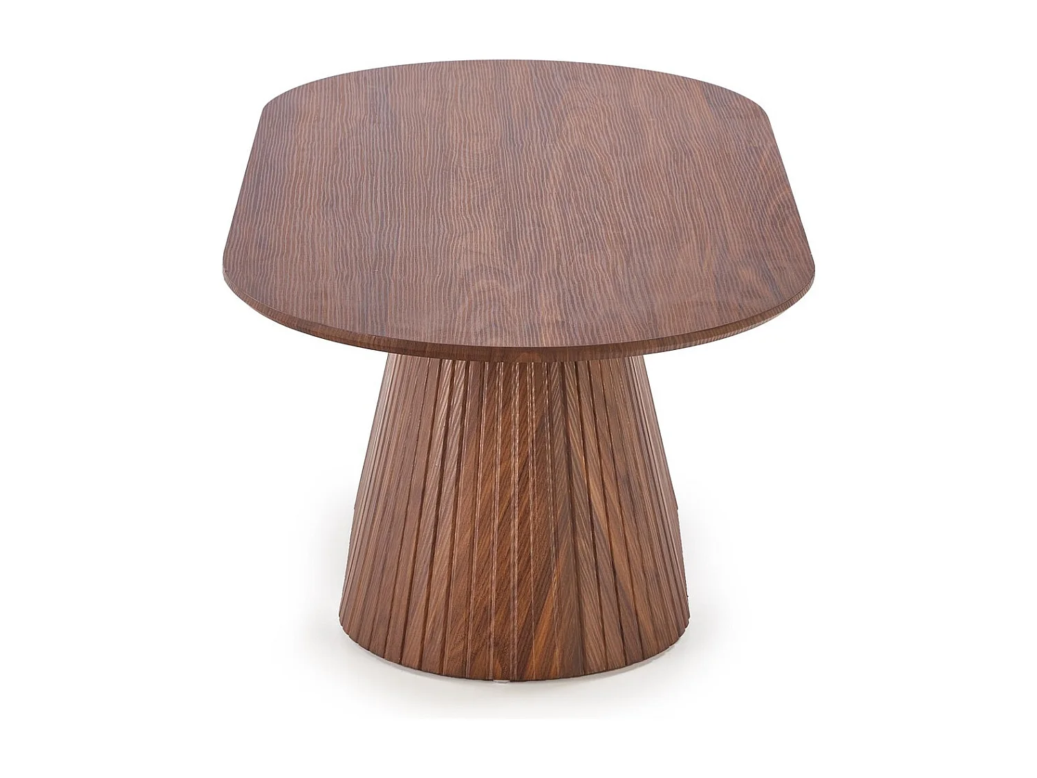 Couchtisch Gisela/MDF-Furnier/Oval/Braun