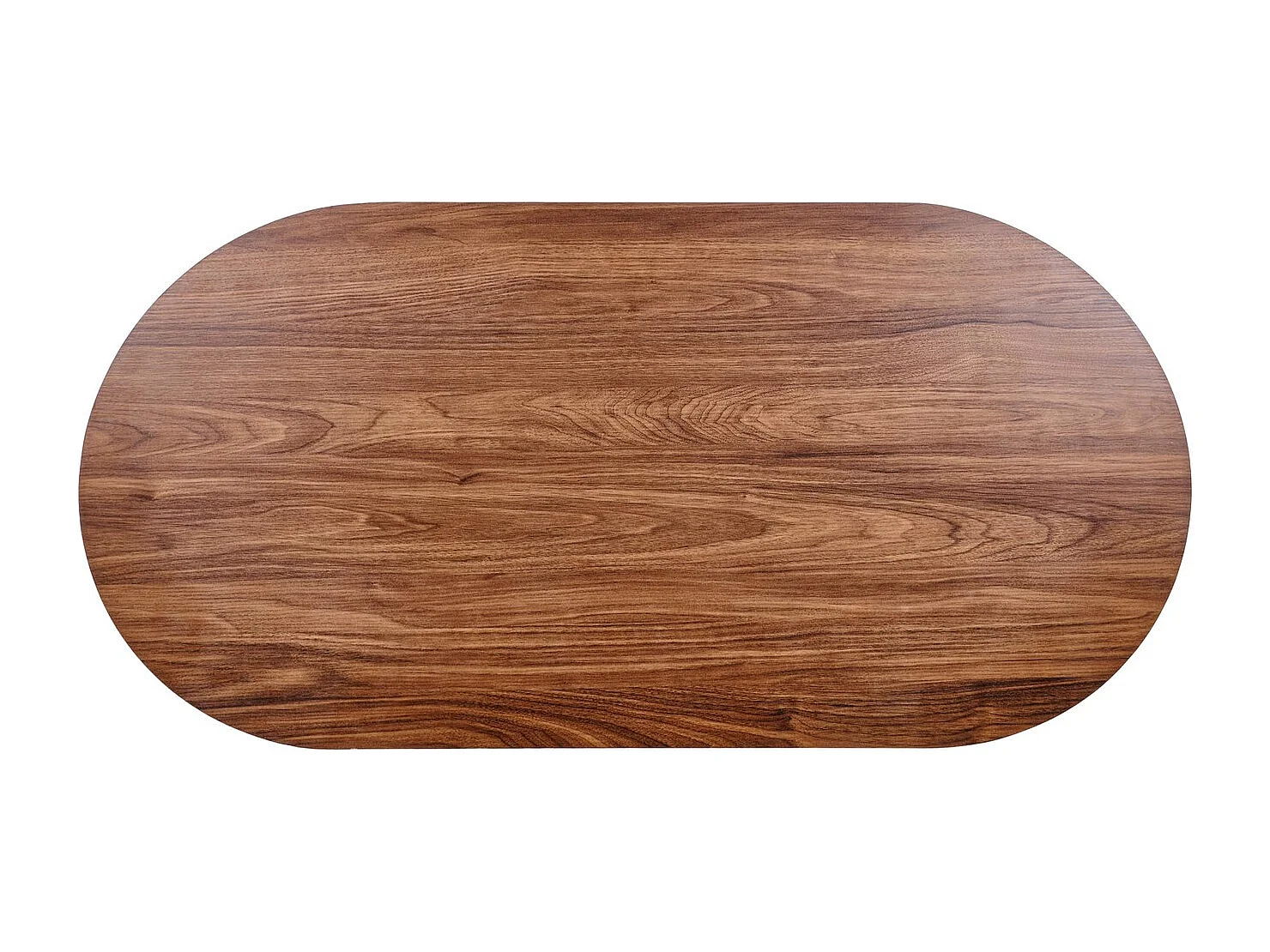 Couchtisch Gisela/MDF-Furnier/Oval/Braun