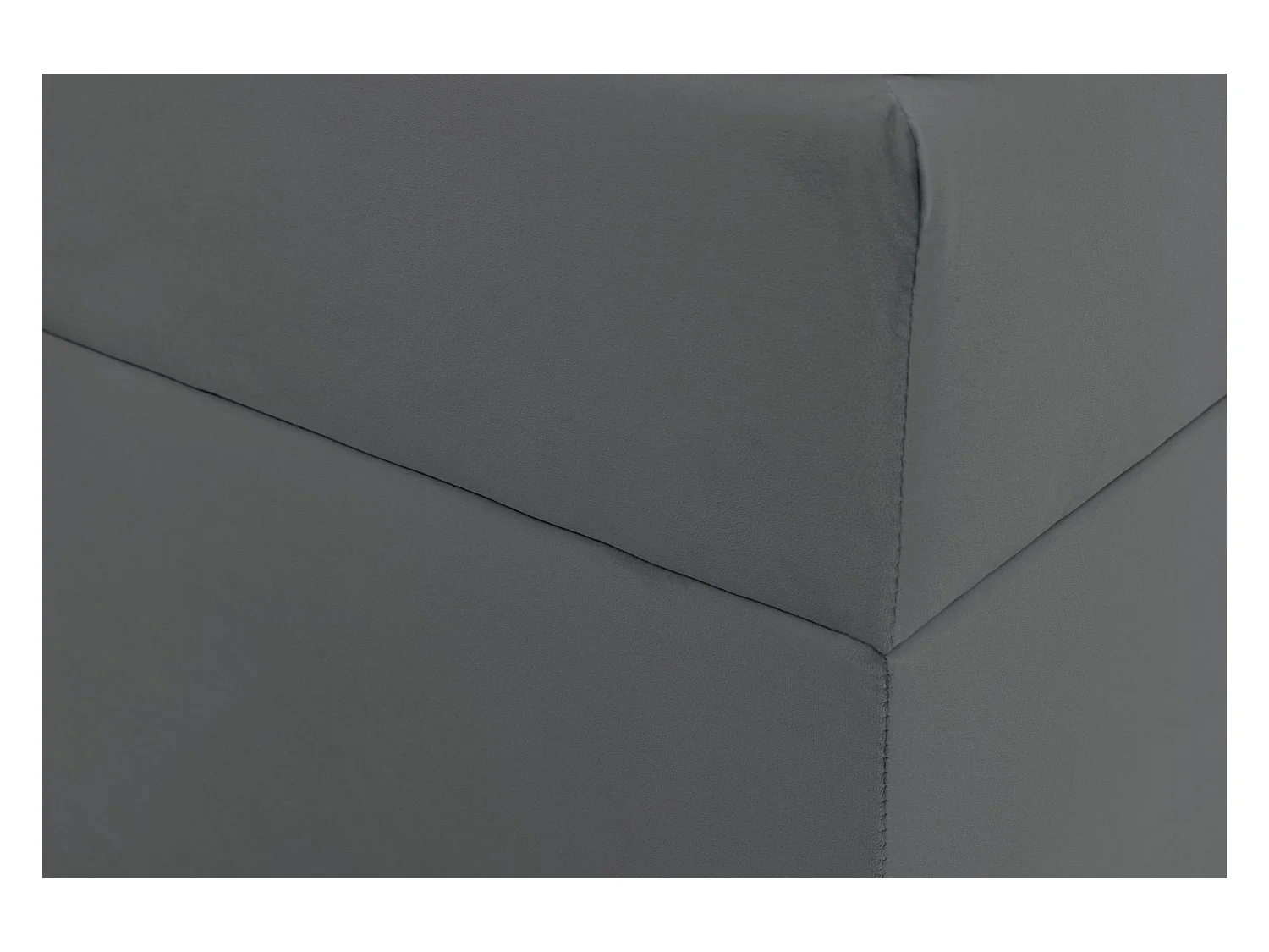 Lit boxspring 180×200 – avec matelas et surmatelas – velours – gris – DAISSY