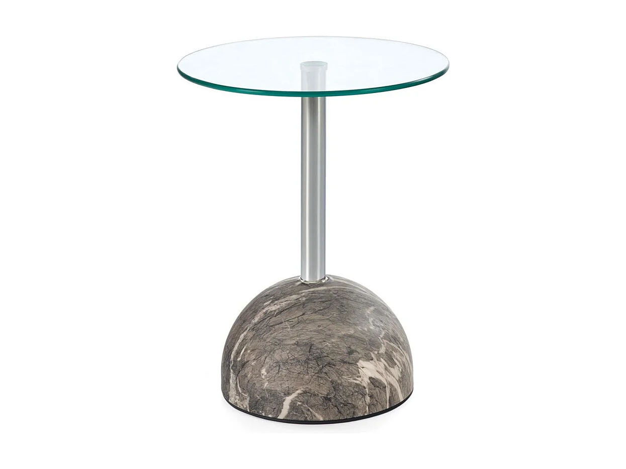 Table d'appoint Arriana/40x51/Verre/Marron Gris