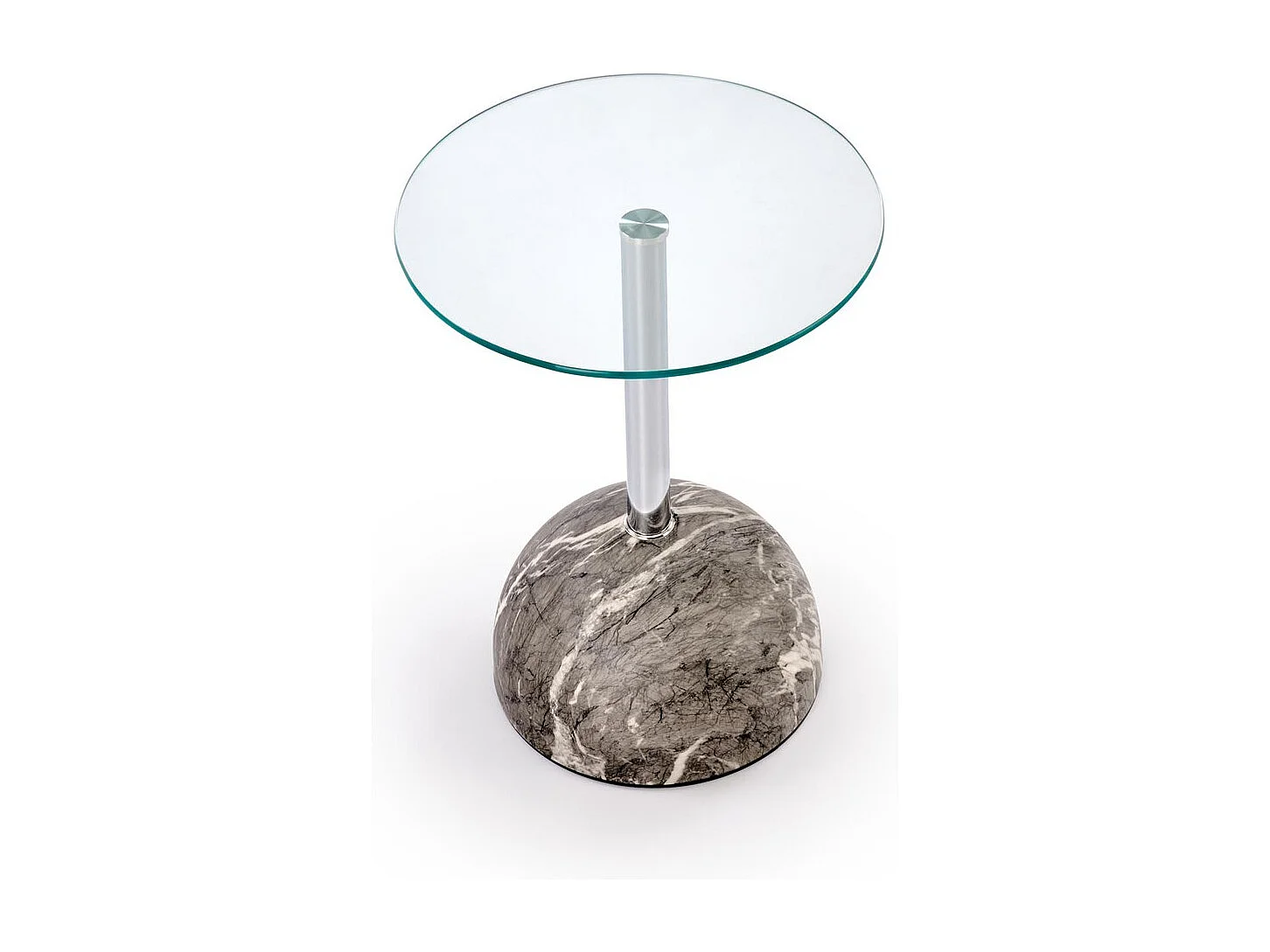 Table d'appoint Arriana/40x51/Verre/Marron Gris