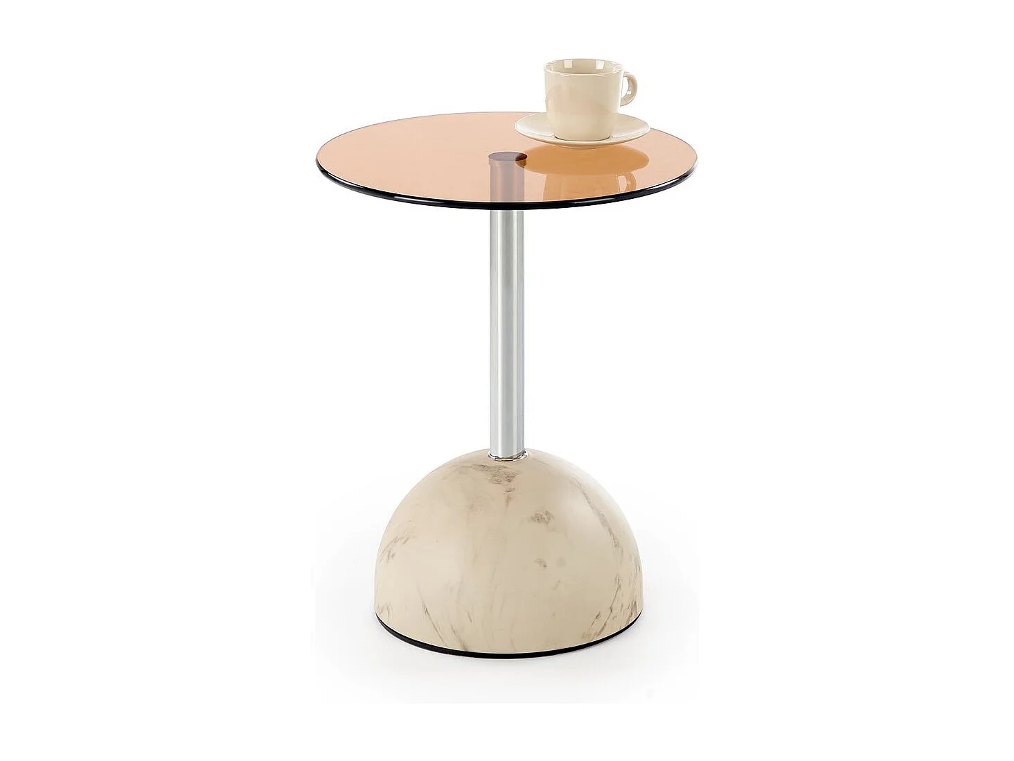 Beistelltisch Arriana/40x51/Glas/Braun