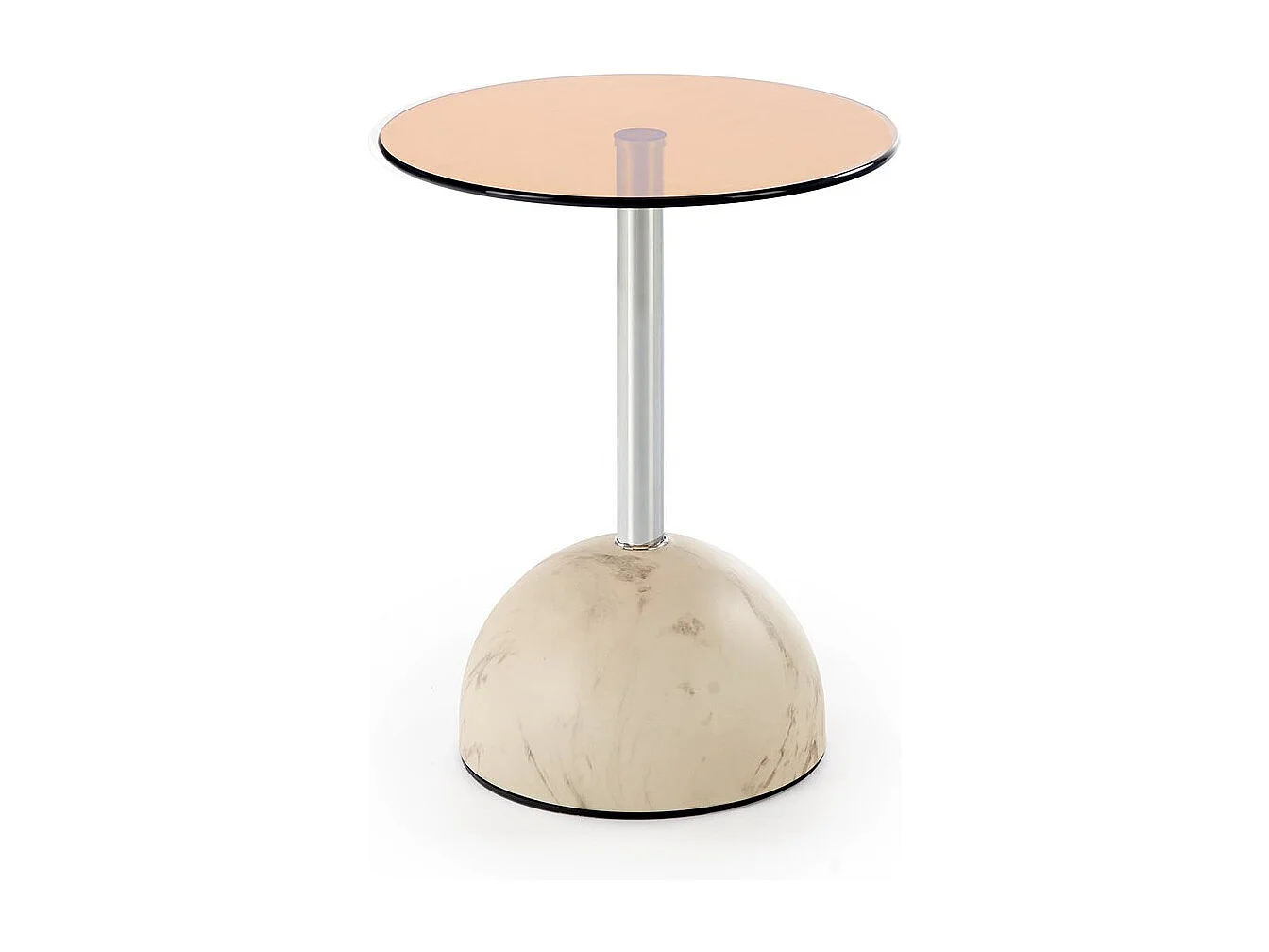 Beistelltisch Arriana/40x51/Glas/Braun