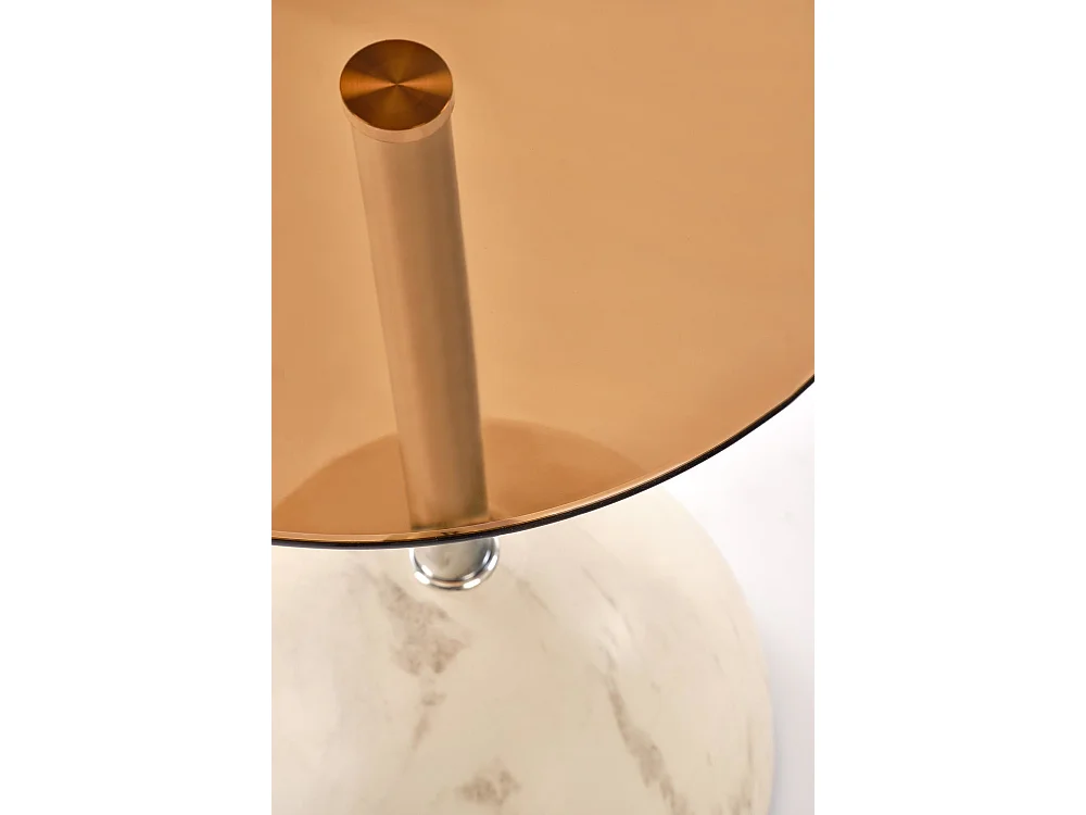 Beistelltisch Arriana/40x51/Glas/Braun