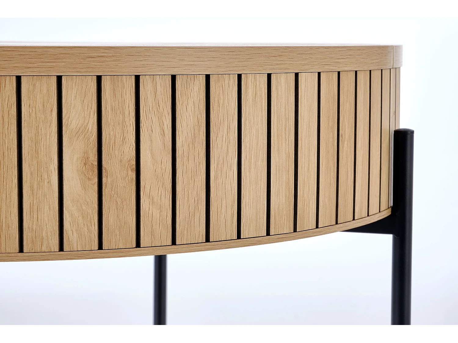 Table basse Dante/lot de 2/ronde/compartiment de rangement/marron et noir