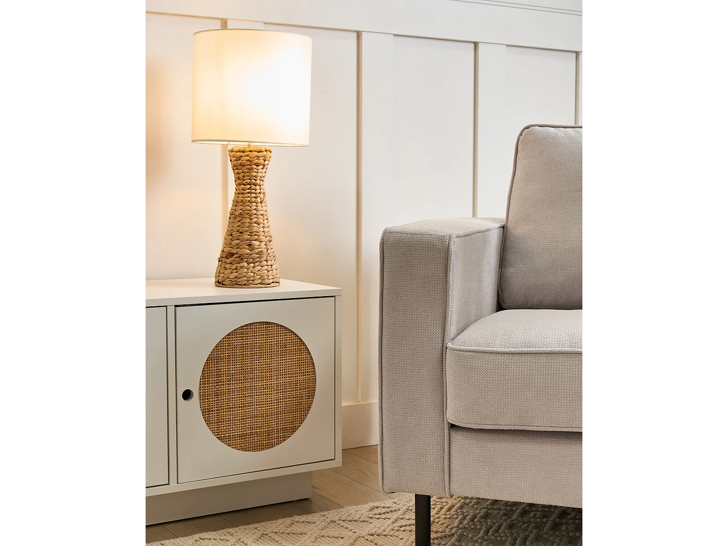 Lampe à poser ATRAI Fibre de jacinthe d'eau Naturel