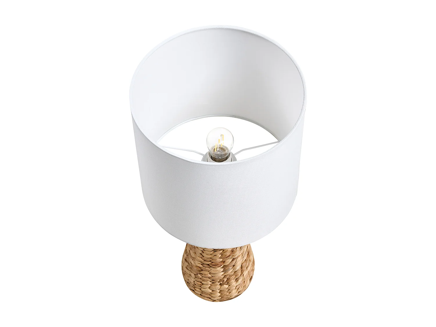 Lampe à poser ATRAI Fibre de jacinthe d'eau Naturel