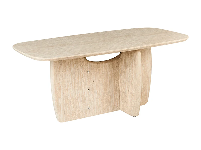 Table de repas TRAVERS Effet travertin 180 cm 90 cm
