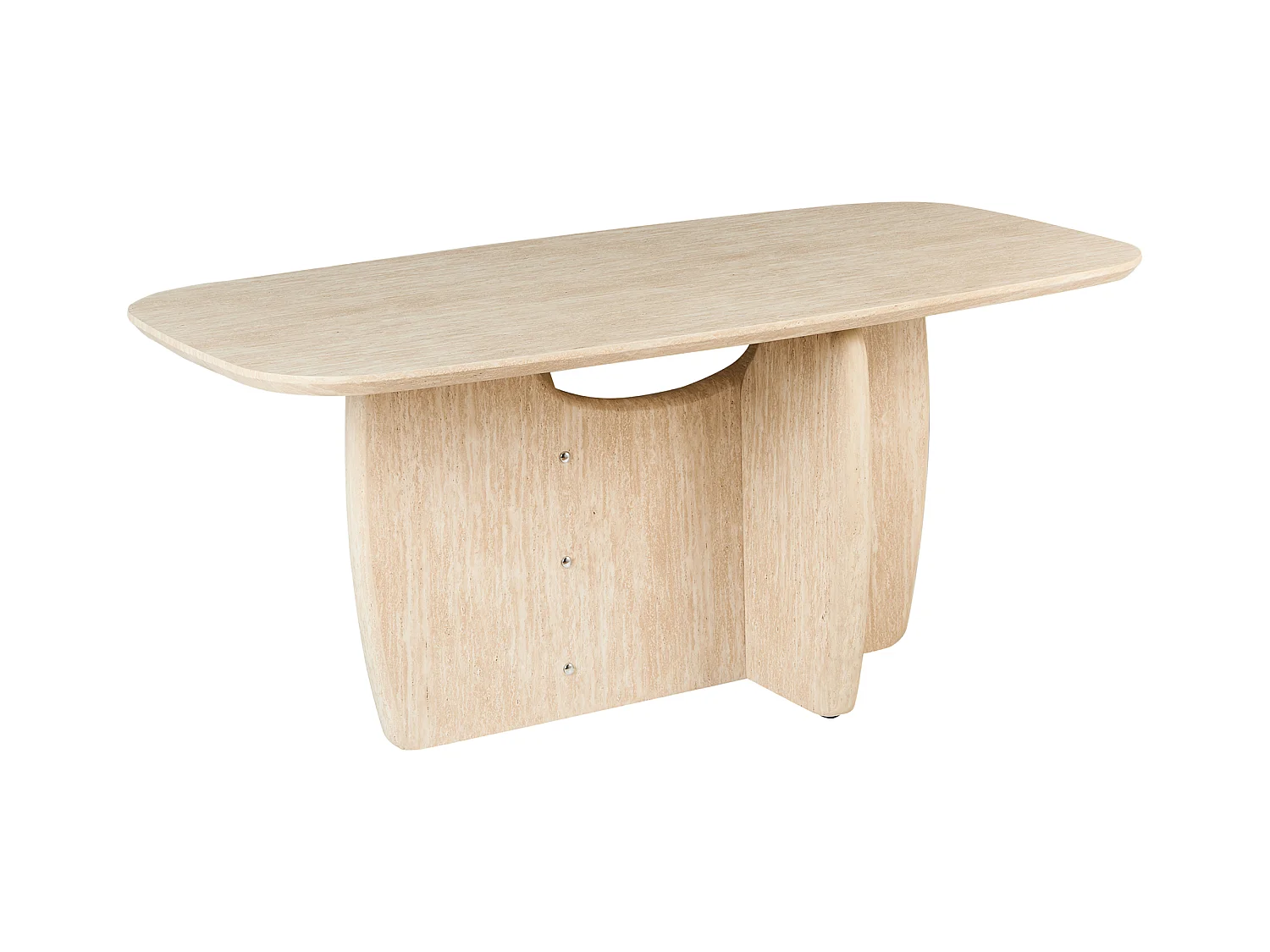 Table de repas TRAVERS Effet travertin 180 cm 90 cm