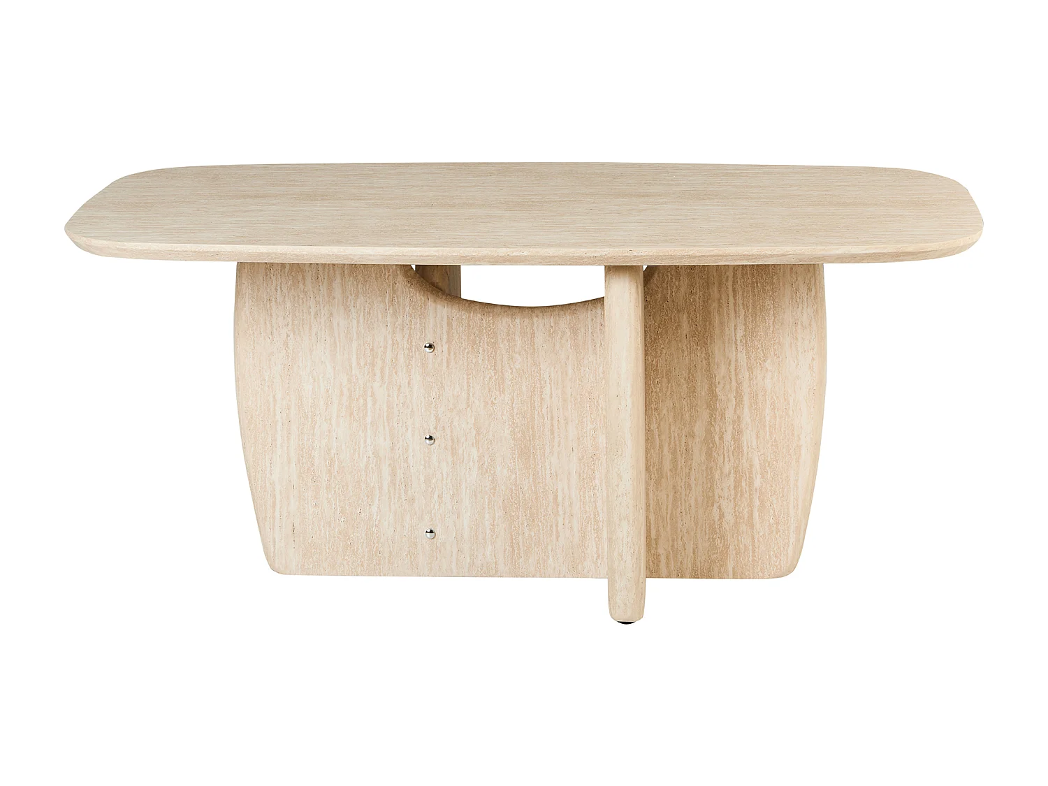 Table de repas TRAVERS Effet travertin 180 cm 90 cm