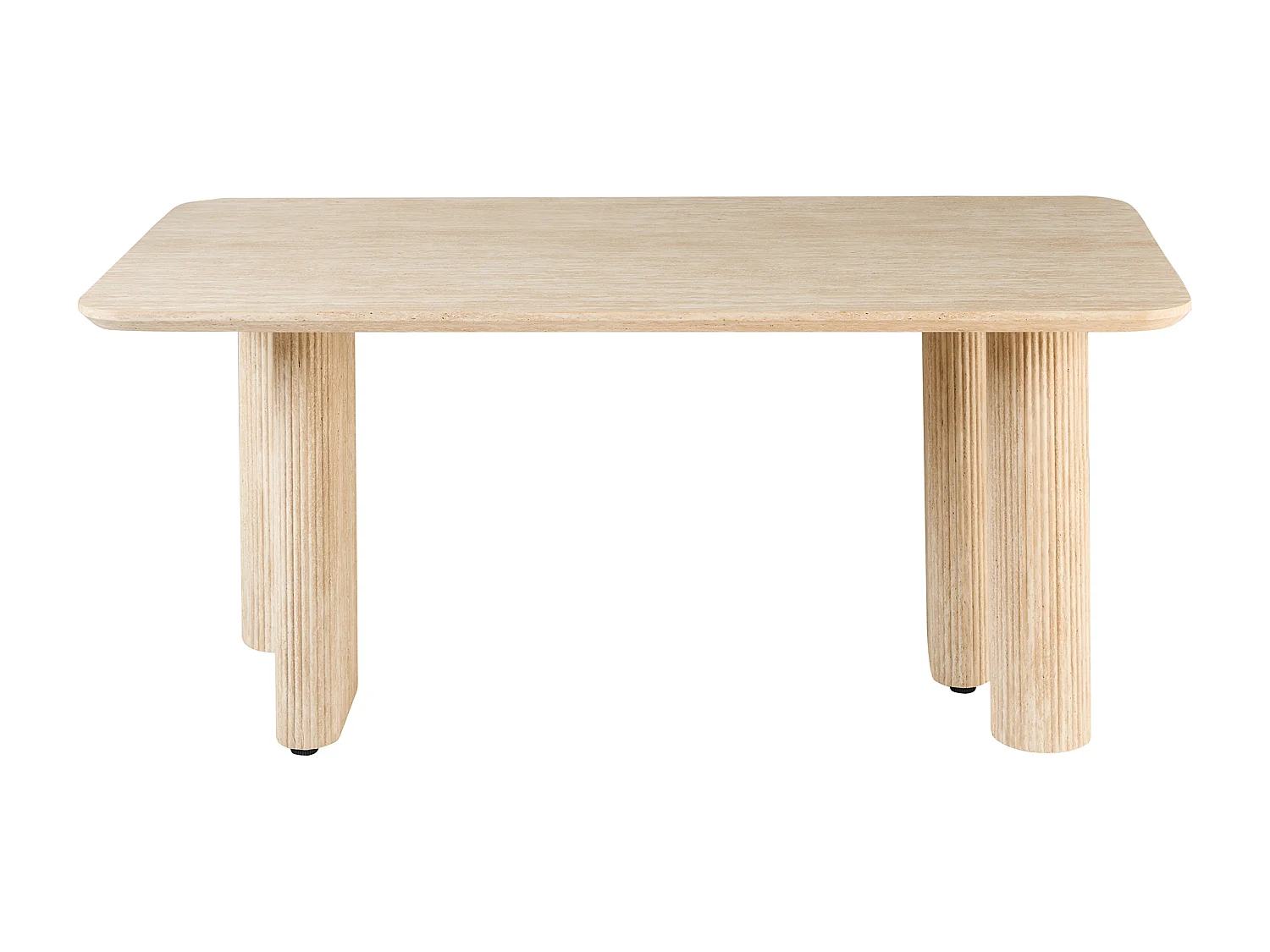 Table de repas BARROY Effet travertin 90 cm 180 cm