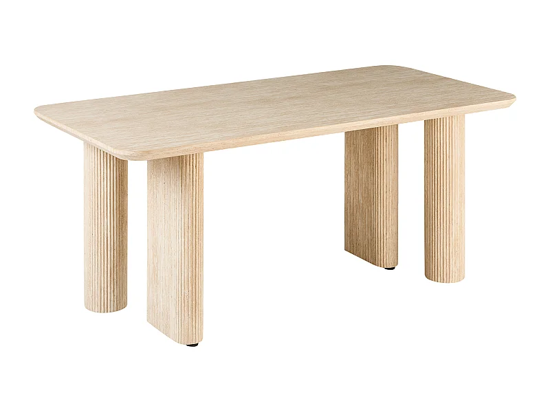 Table de repas BARROY Effet travertin 90 cm 180 cm