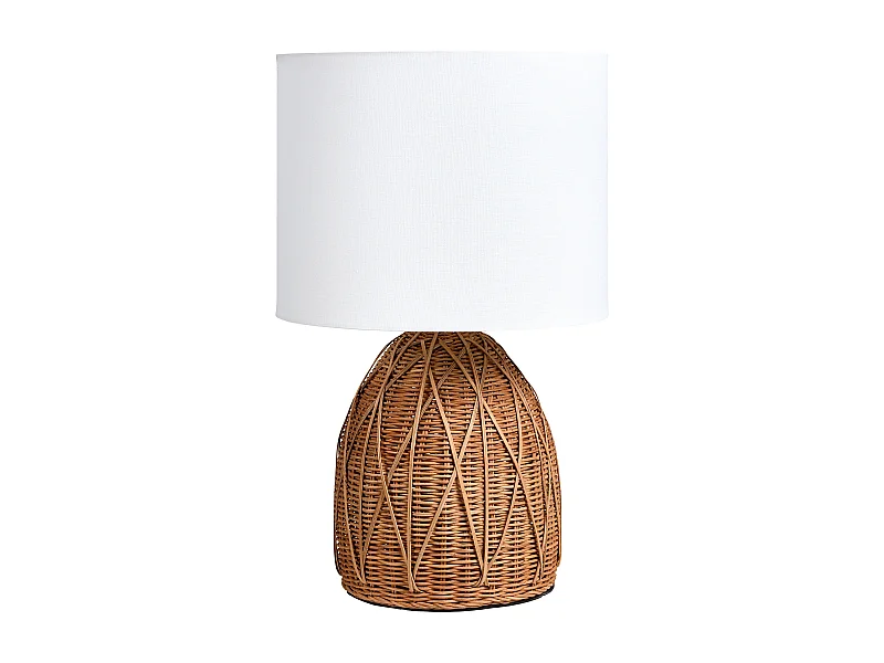 Lampe à poser NILWALA Rotin Naturel