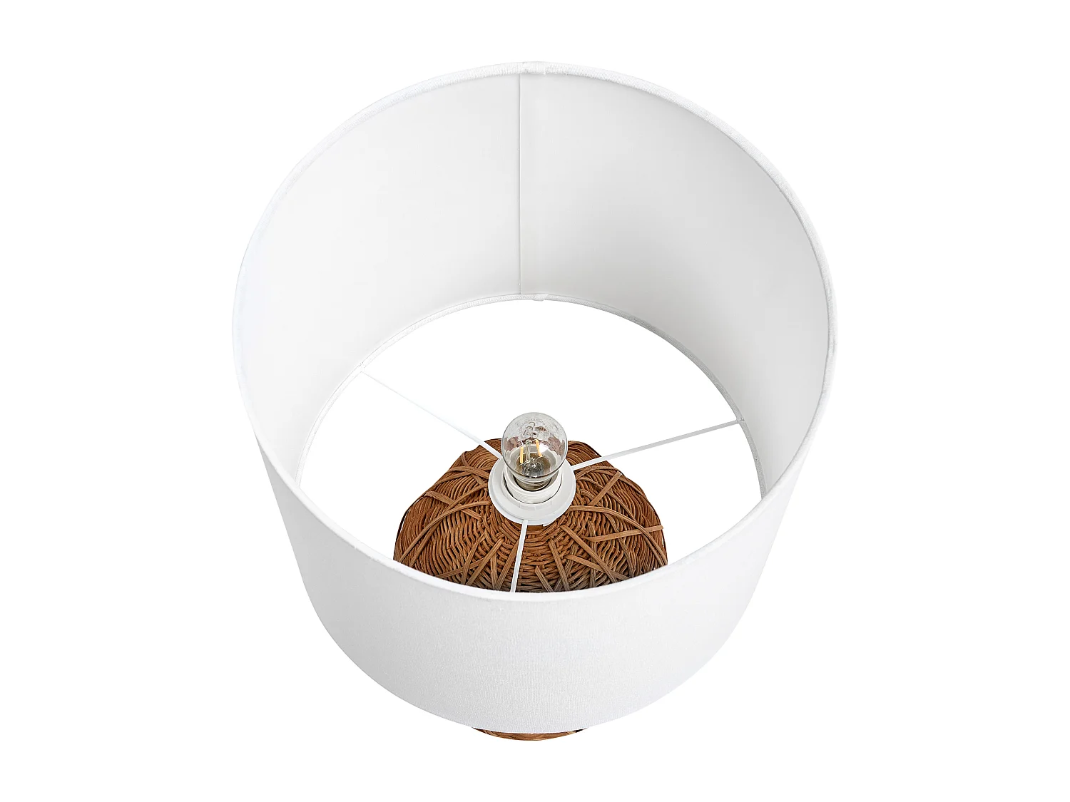 Lampe à poser NILWALA Rotin Naturel