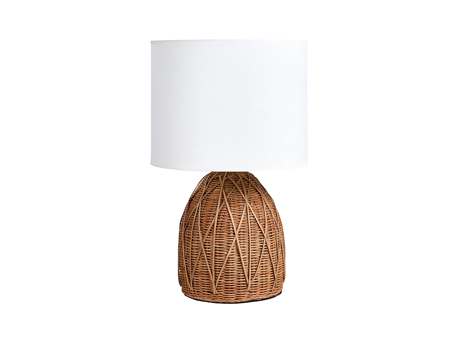 Lampe à poser NILWALA Rotin Naturel