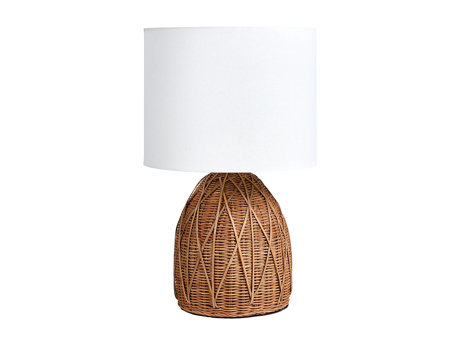 Lampe à poser NILWALA Rotin Naturel