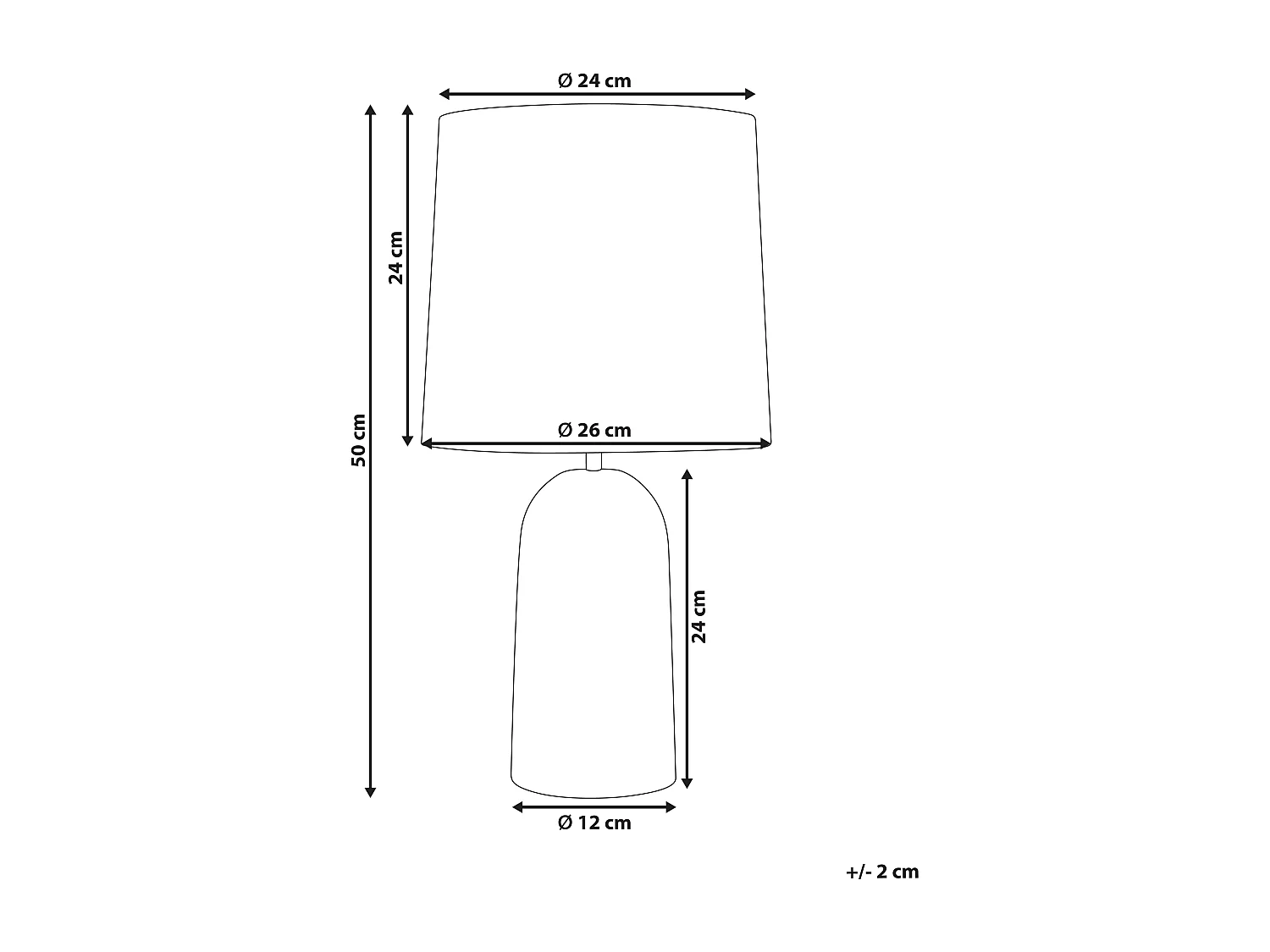 Lampe à poser SALIENTE Céramique Blanc cassé