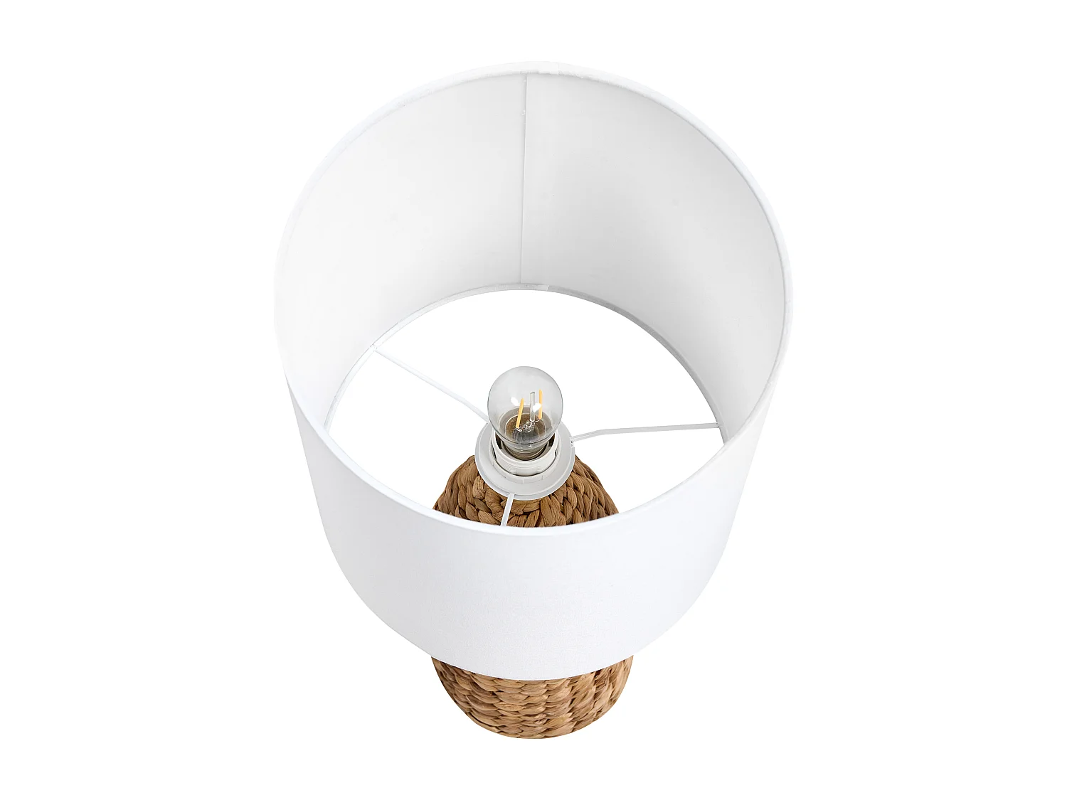 Lampe à poser MAHAWELI Fibre de jacinthe d'eau Naturel