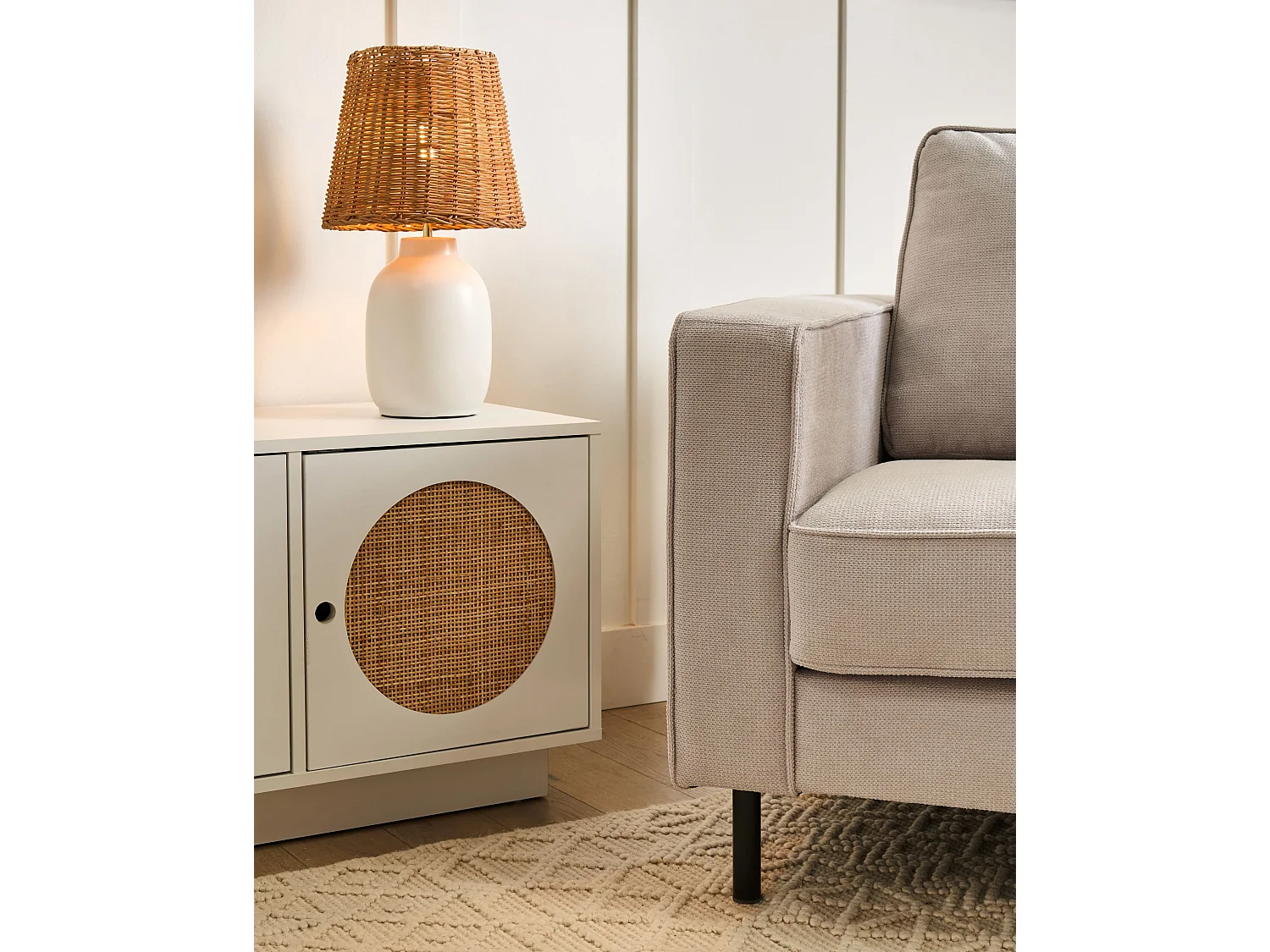 Lampe à poser BARTANG Céramique Blanc