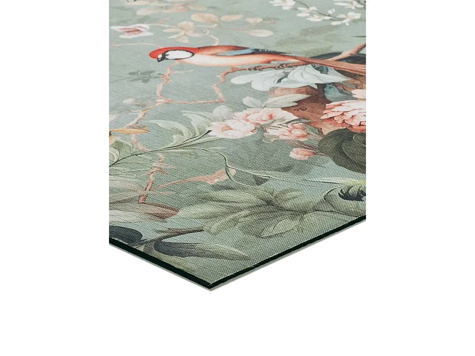 Vinyl-Küchenteppich - Blumenmotive - mehrfarbig - 52x100 cm - RICCI