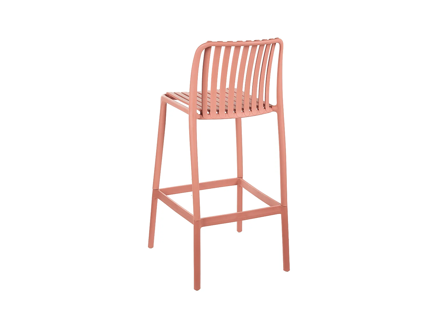 Lot de 2 chaises de bar ARICCIA 2 en 1 Matière synthétique Rouge clair