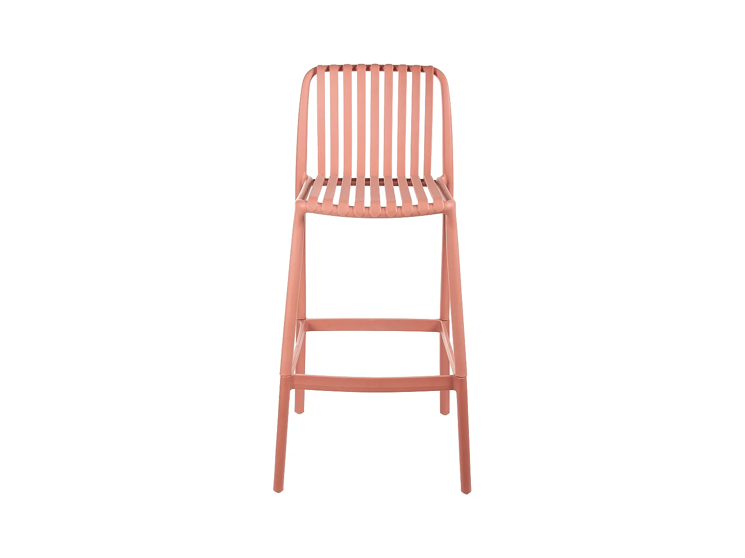 Lot de 2 chaises de bar ARICCIA 2 en 1 Matière synthétique Rouge clair