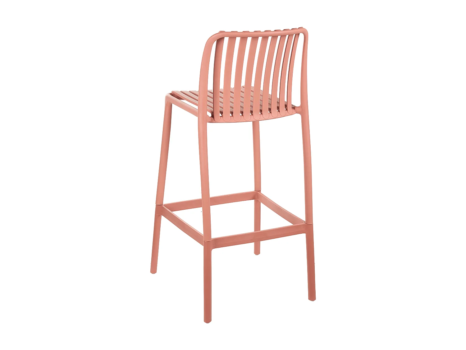 Lot de 2 chaises de bar ARICCIA 2 en 1 Matière synthétique Rouge clair