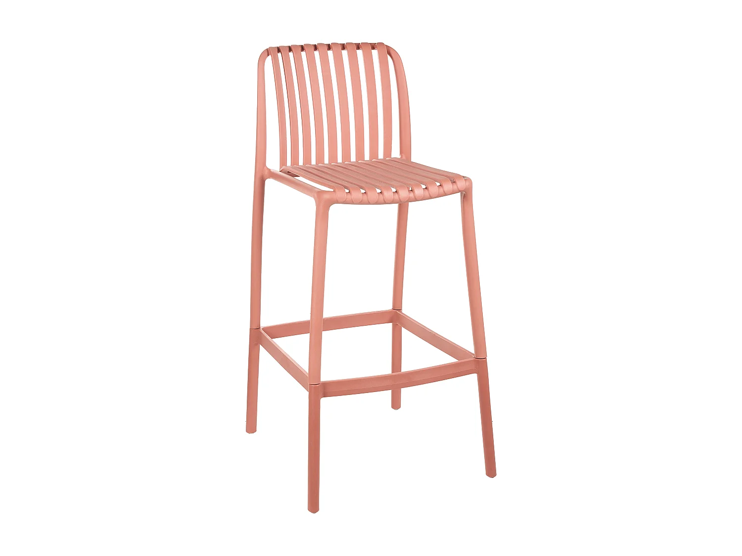 Lot de 2 chaises de bar ARICCIA 2 en 1 Matière synthétique Rouge clair