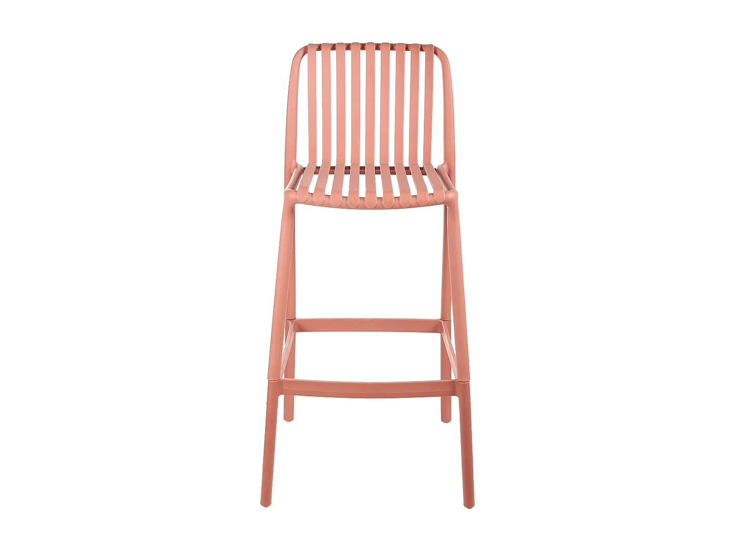 Lot de 2 chaises de bar ARICCIA 2 en 1 Matière synthétique Rouge clair