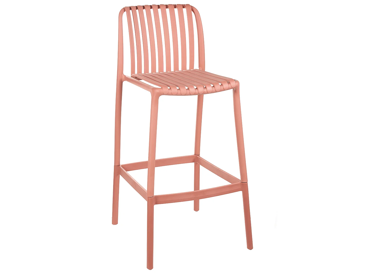 Lot de 2 chaises de bar ARICCIA 2 en 1 Matière synthétique Rouge clair