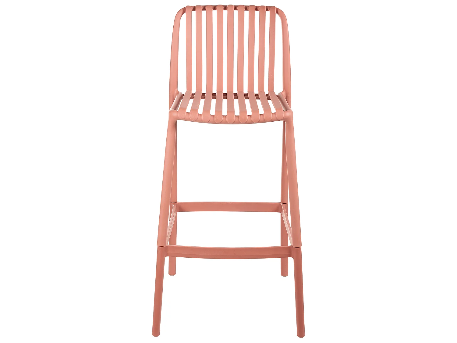Lot de 2 chaises de bar ARICCIA 2 en 1 Matière synthétique Rouge clair