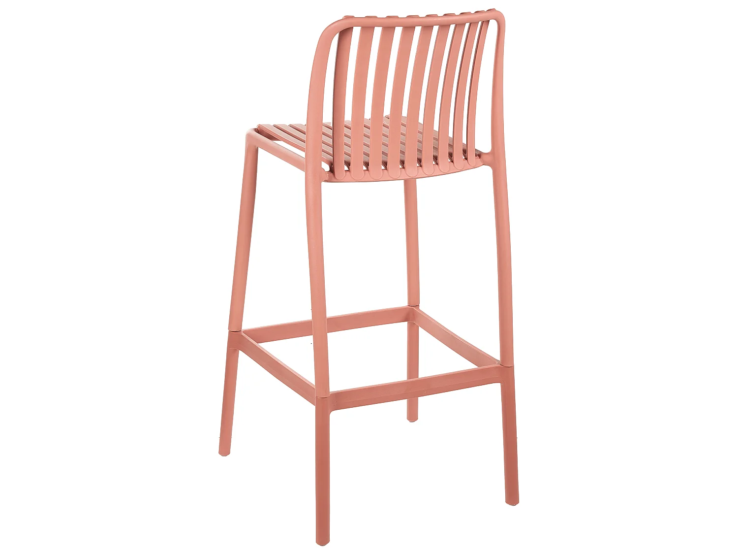 Lot de 2 chaises de bar ARICCIA 2 en 1 Matière synthétique Rouge clair