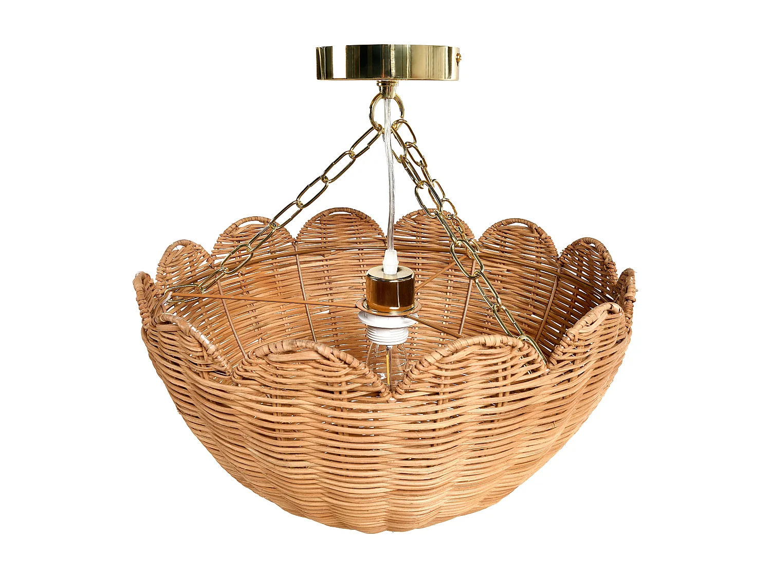 Lampe suspension MANDEKAL Rotin Naturel