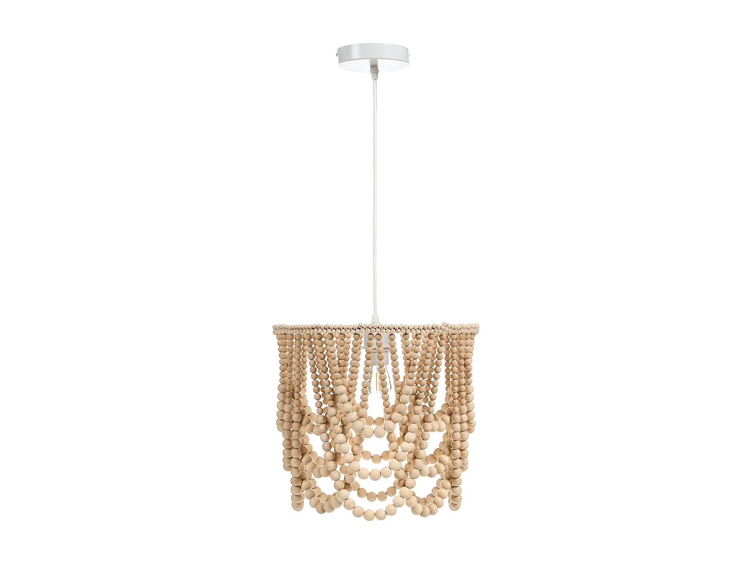 Lustre PUSWELI Bois Marron clair